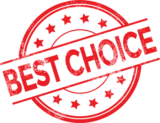 Best choice red rubber stamp.